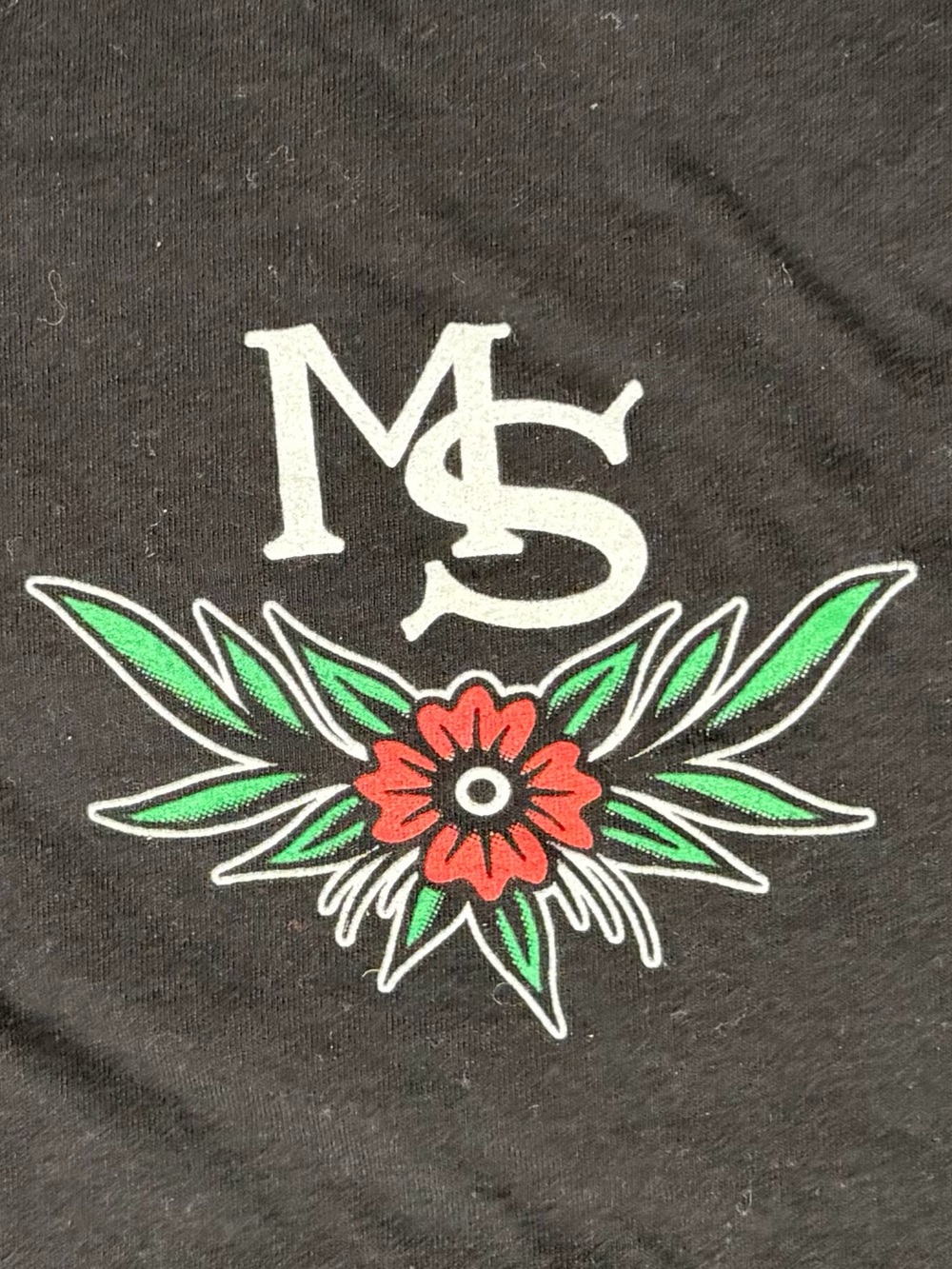 Mainstay Tattoo Austin Texas Heart Butterfly Graphic Tee Medium Black Unisex - Picture 2 of 7